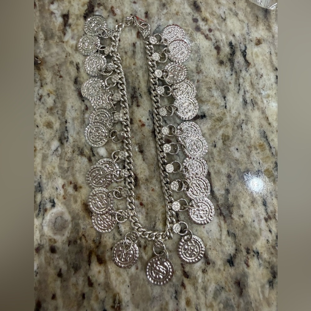 Belly Dancing Silver Coin Anklet